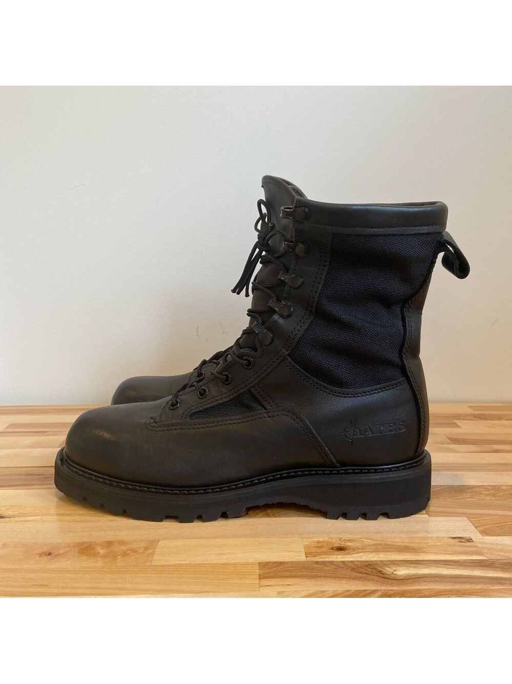 Bates tactical combat high boots gore-tex side zip & lace up closure 7.5